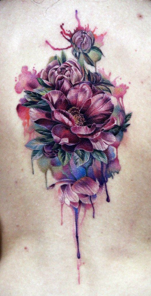 sch 246 ne aquarell blumen tattoo am r 252 cken tattooimages biz sch 246 ne aquarell blumen tattoo am r 252 cken tattooimages biz